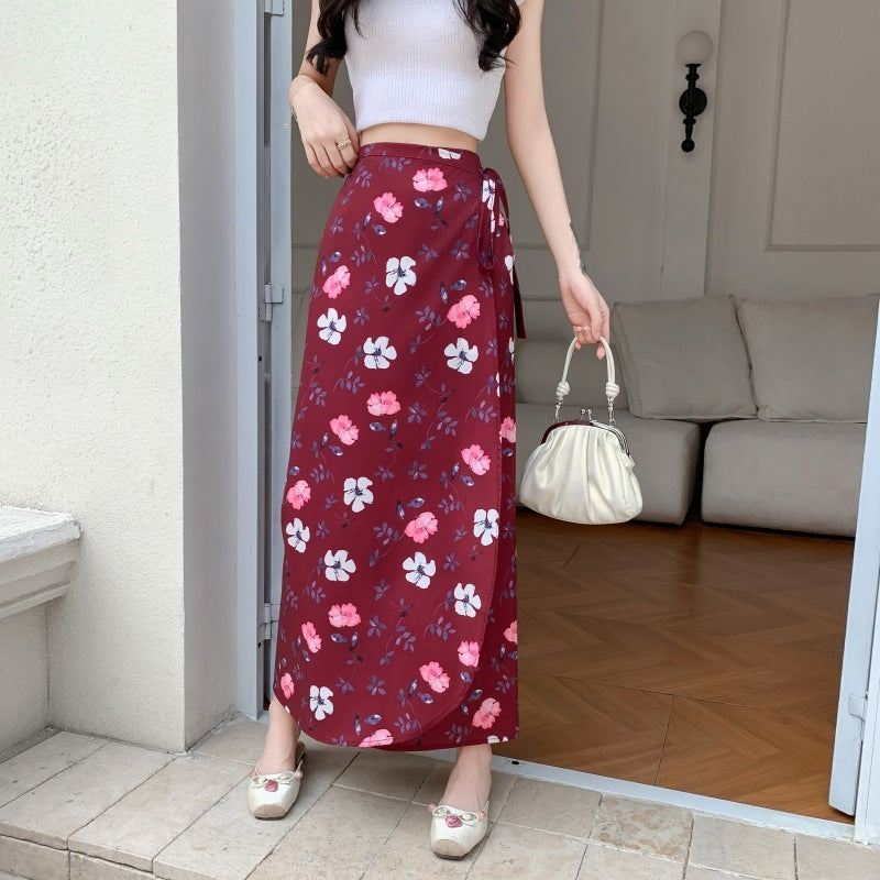 Real Shot Sun-proof Floral Skirt With Various Colors