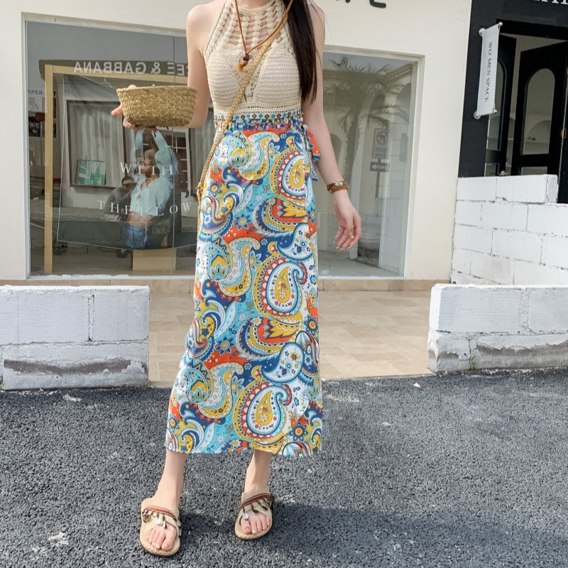 Chinese Style Hip Skirt Women's Summer Sun Protection Skirt