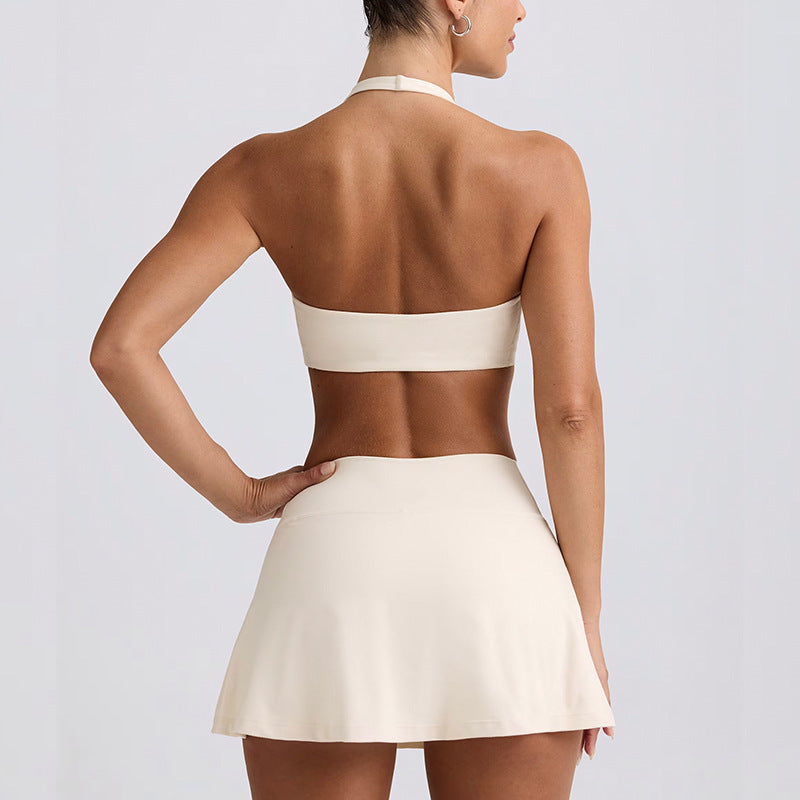 Shockproof High Elastic Brushed Fitness Tennis Skirt