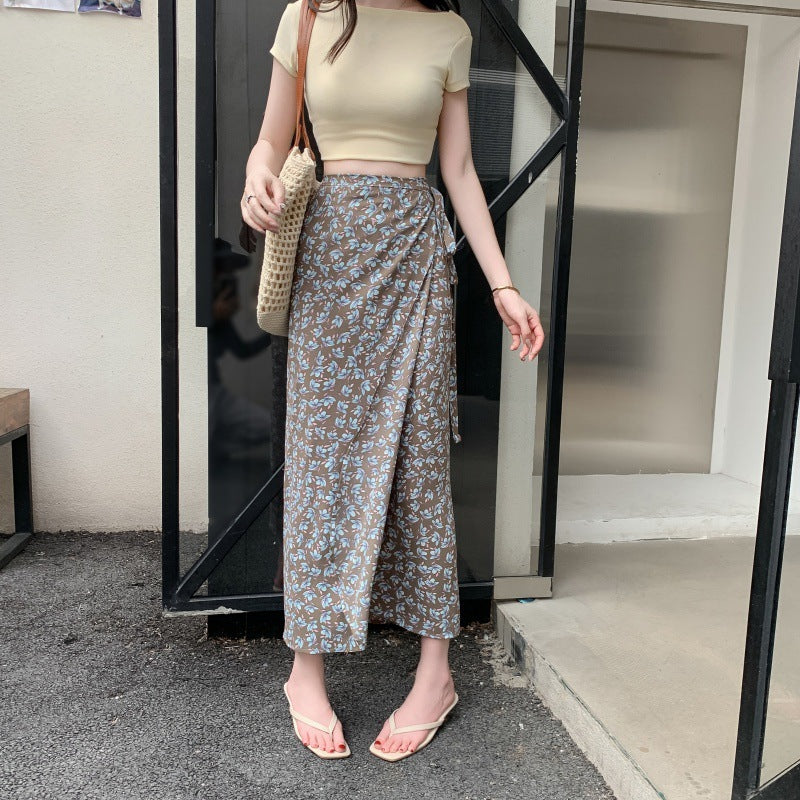Real Shot Sun-proof Floral Skirt With Various Colors