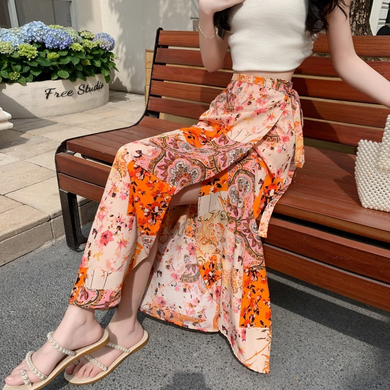 Real Shot Sun-proof Floral Skirt With Various Colors