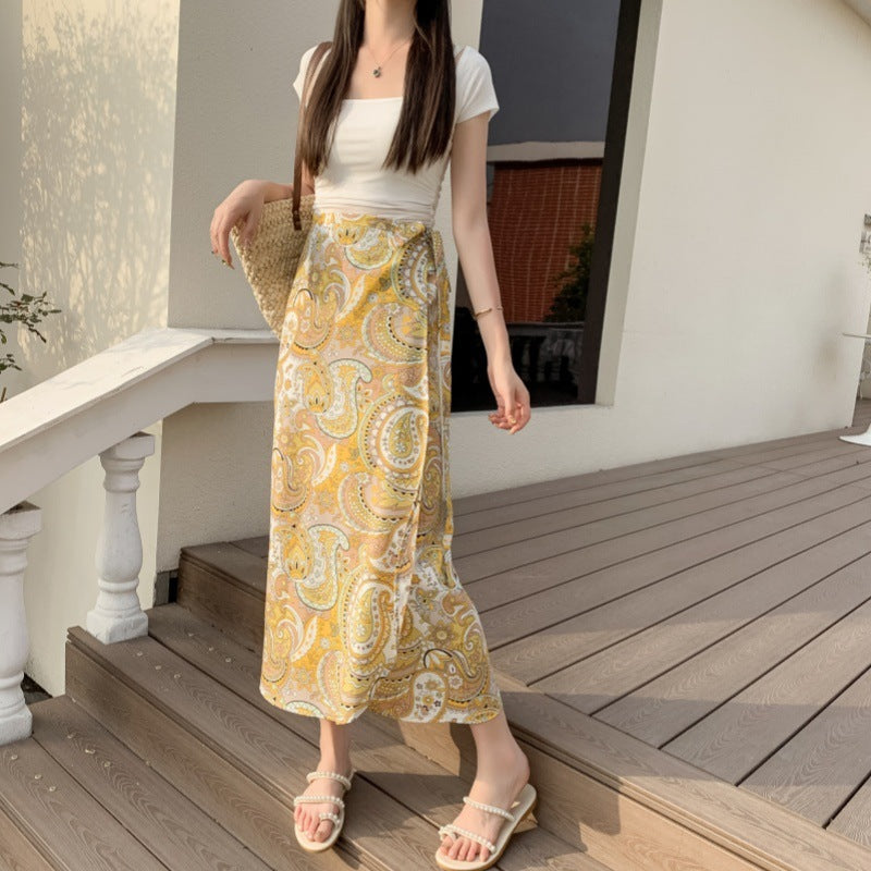 Chinese Style Hip Skirt Women's Summer Sun Protection Skirt