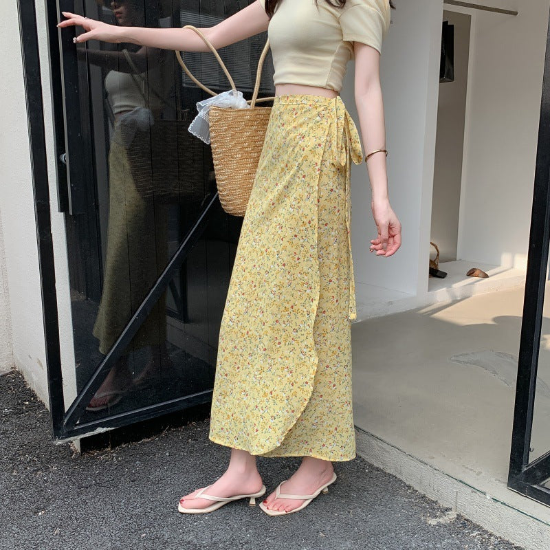 Real Shot Sun-proof Floral Skirt With Various Colors