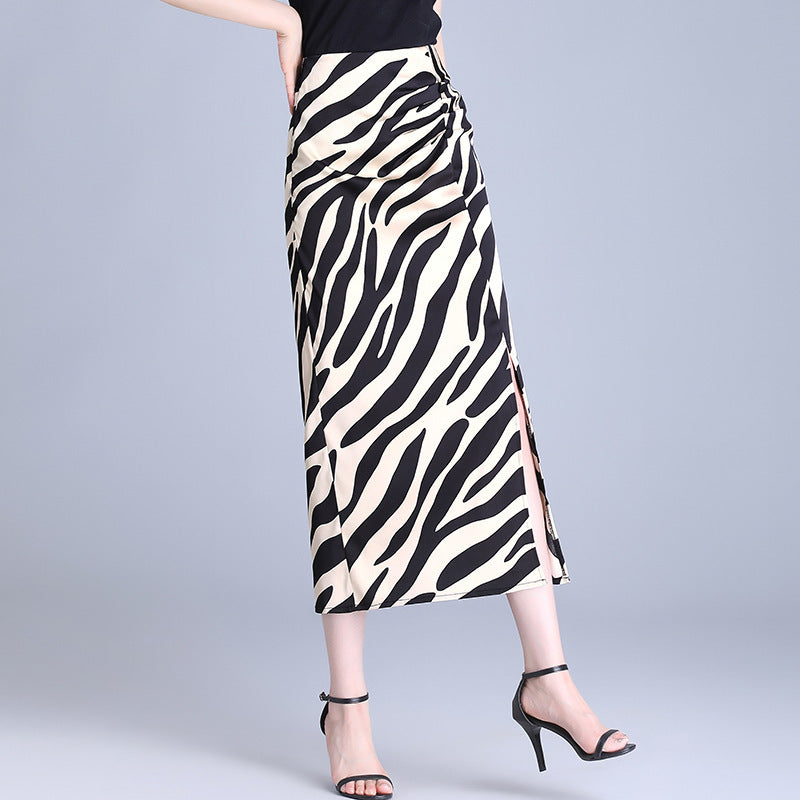 Women's High Waist Hip Split Fashion Sense Temperament Long Dress