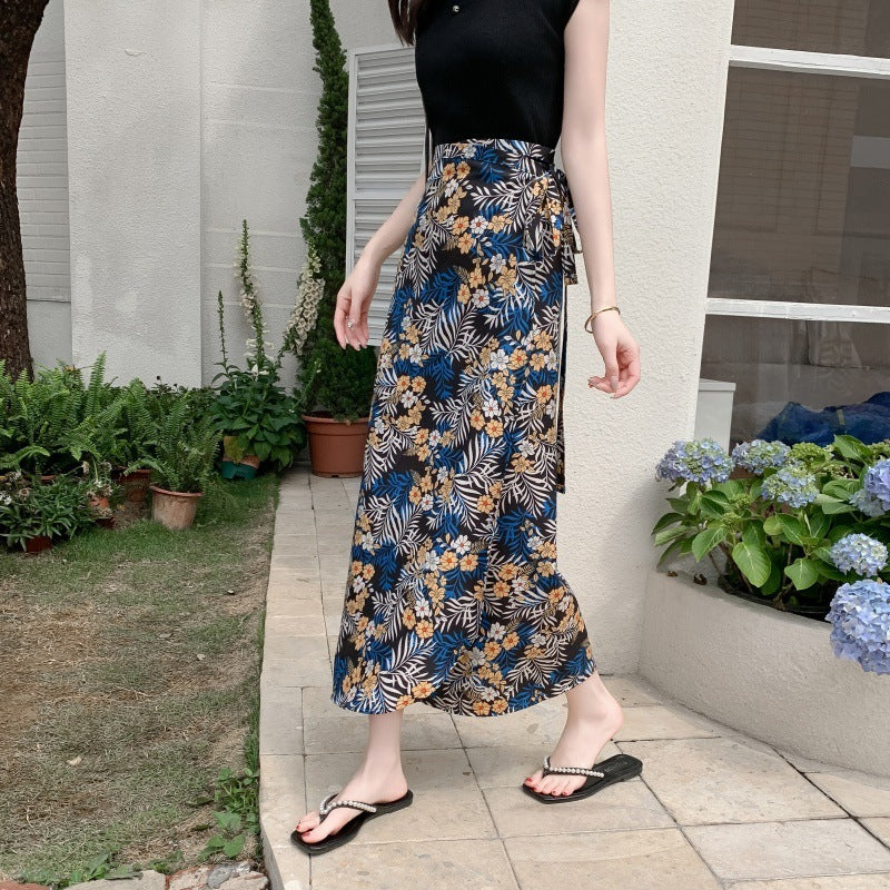 Real Shot Sun-proof Floral Skirt With Various Colors