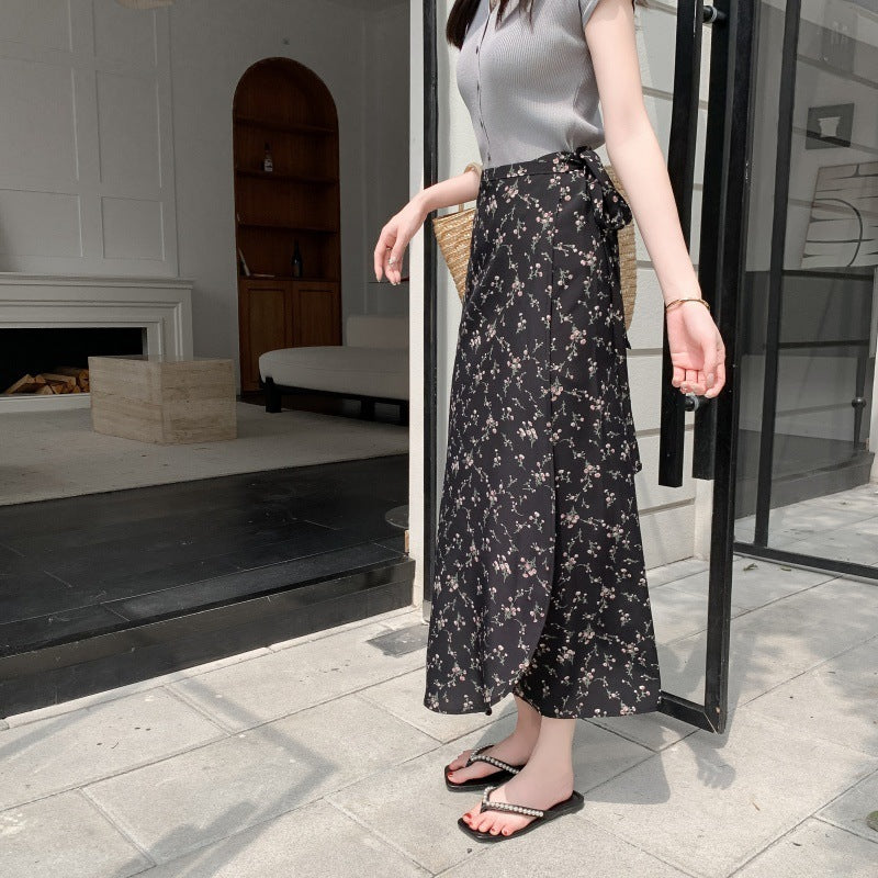 Real Shot Sun-proof Floral Skirt With Various Colors