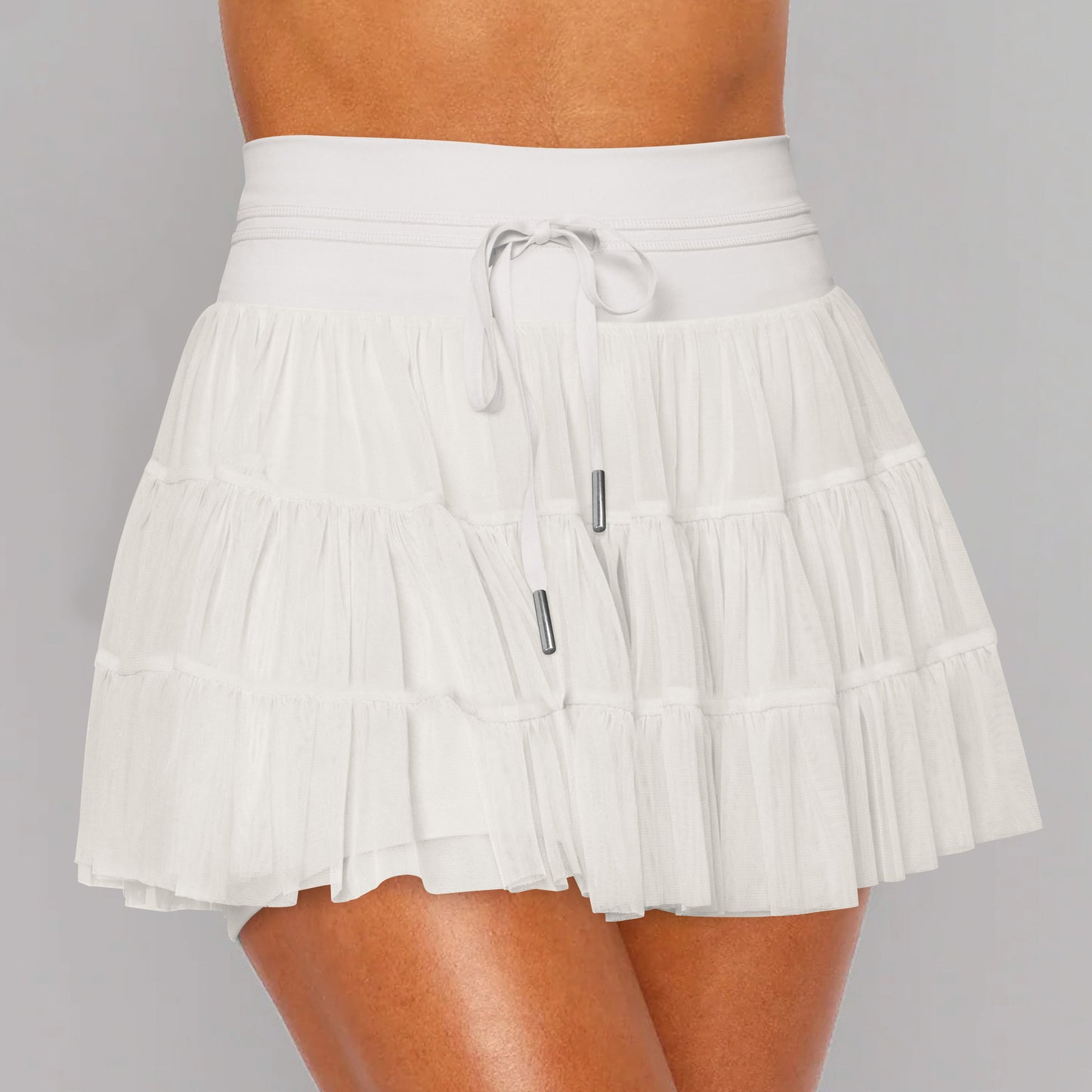 Lace Mesh Patchwork Culottes Exposure-proof Belt Safety Pants