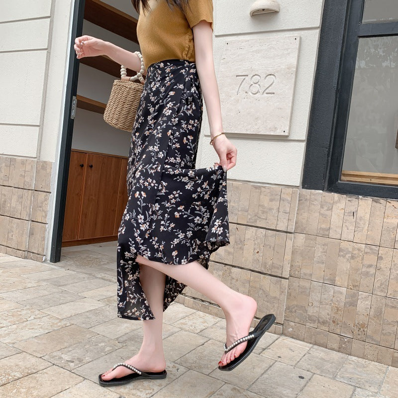 Real Shot Sun-proof Floral Skirt With Various Colors