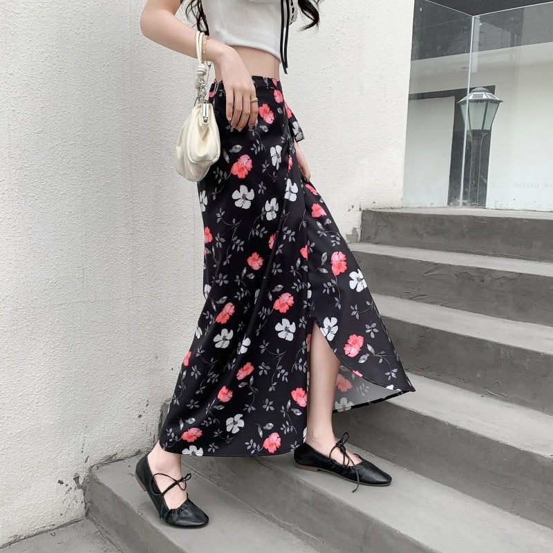 Real Shot Sun-proof Floral Skirt With Various Colors