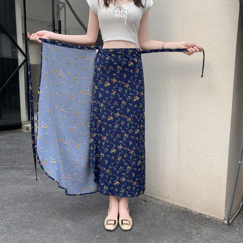 Real Shot Sun-proof Floral Skirt With Various Colors