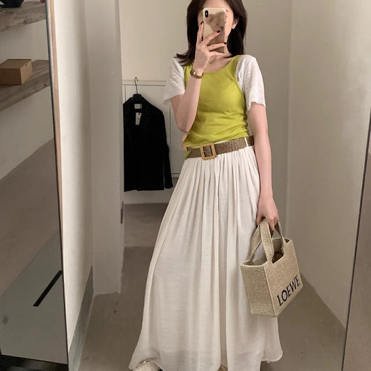 Slimming Draping Breathable Large Swing Dress For Women